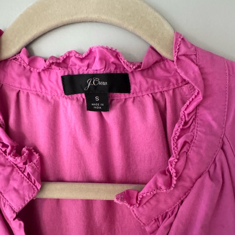 J. Crew Fuchsia Long Sleeve Dress - Picture 2 of 3